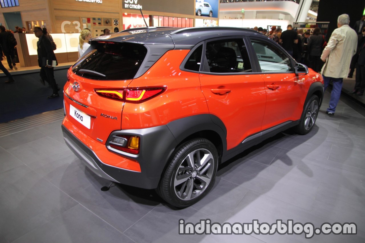 Hyundai Kona Rear Three Quarters At Iaa 2017