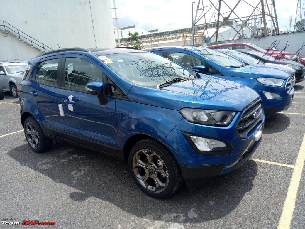 2018 Ford EcoSport Titanium S spotted in India in Lightning Blue colour