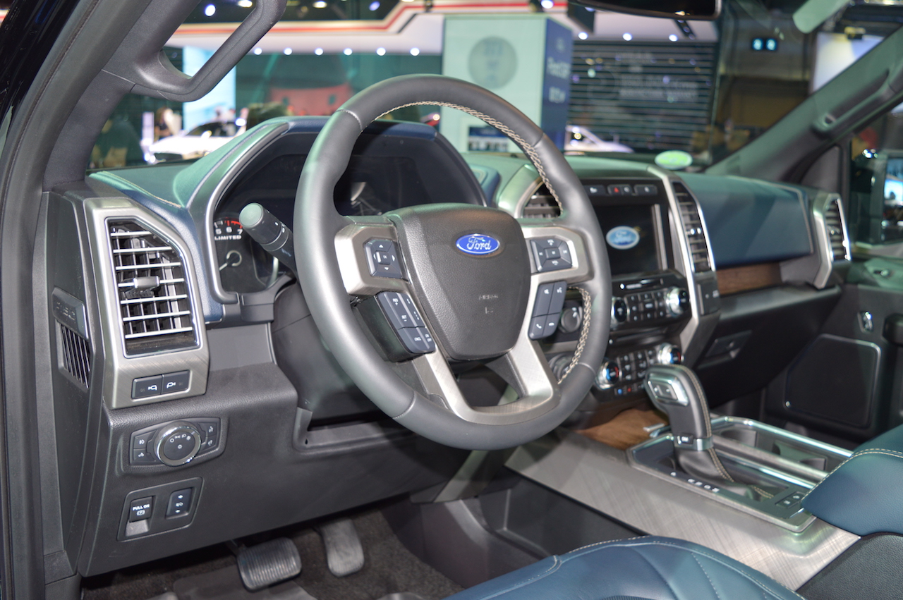 2018 Ford F-150 Limited dashboard at 2017 Dubai Motor Show