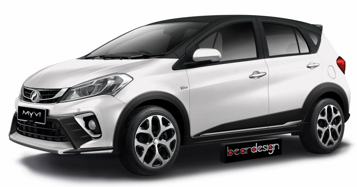 2018 Perodua Myvi cross variant rendered by Bear Design