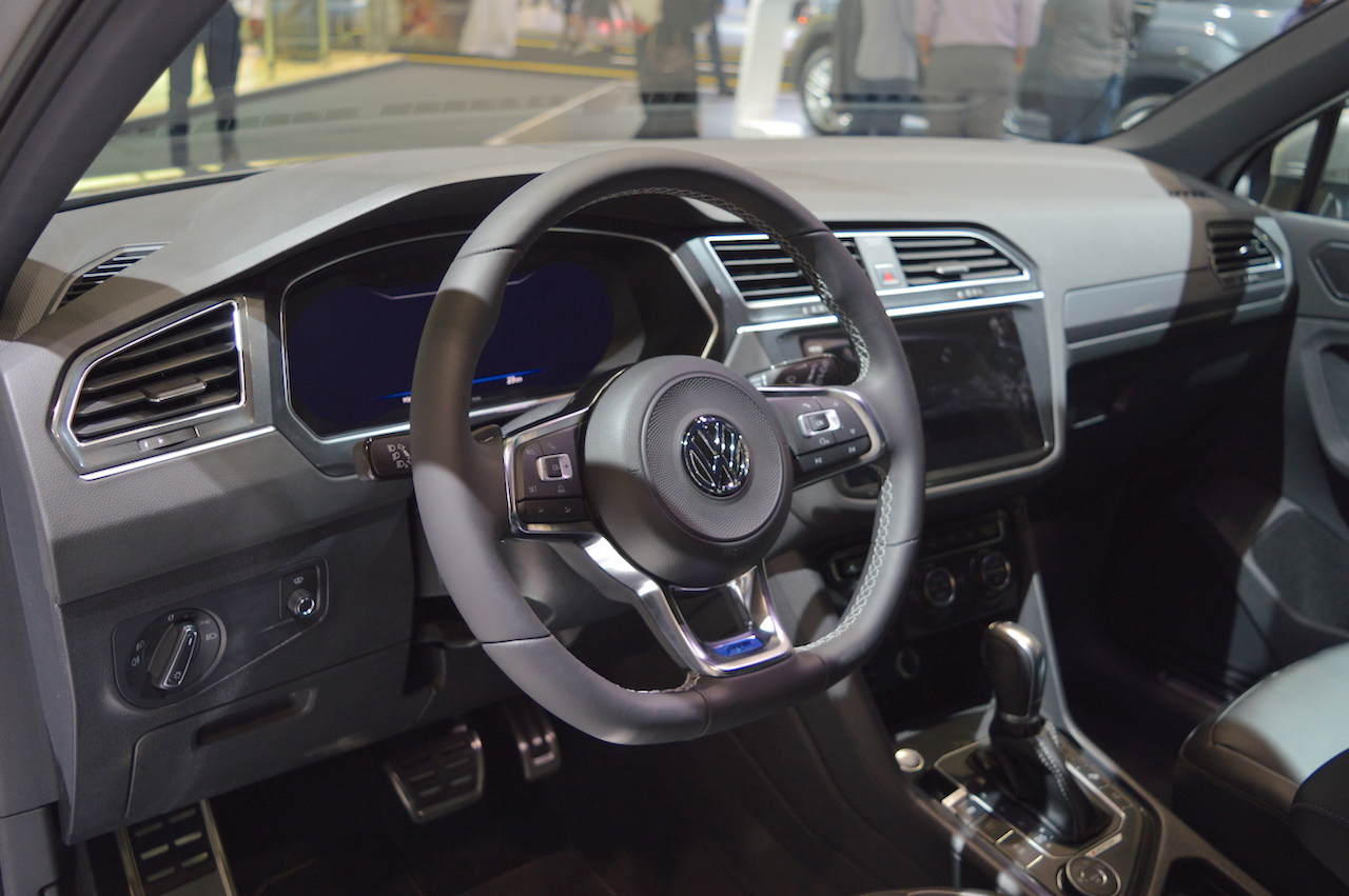 VW Tiguan R-Line dashboard at 2017 Dubai Motor Show