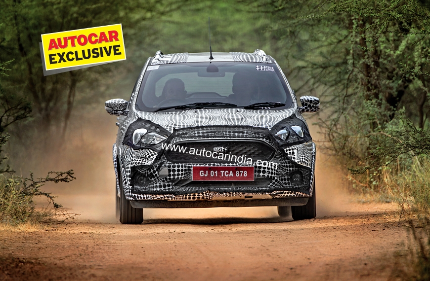 Ford Figo-based SUV-styled hatchback prototype front