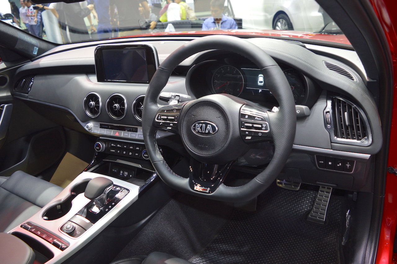 Kia Stinger dashboard at 2017 Thai Motor Expo