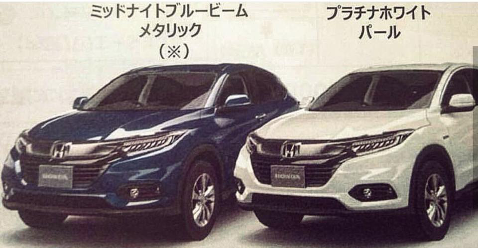 India Bound Facelifted 18 Honda Hr V 18 Honda Vezel Leaked