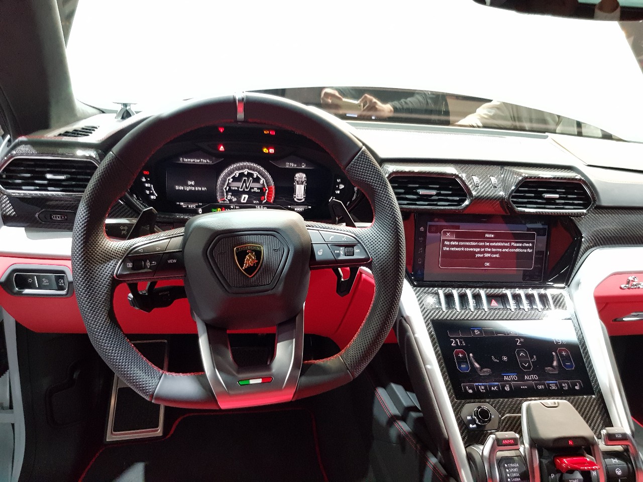 Lamborghini Urus dashboard driver side India launch