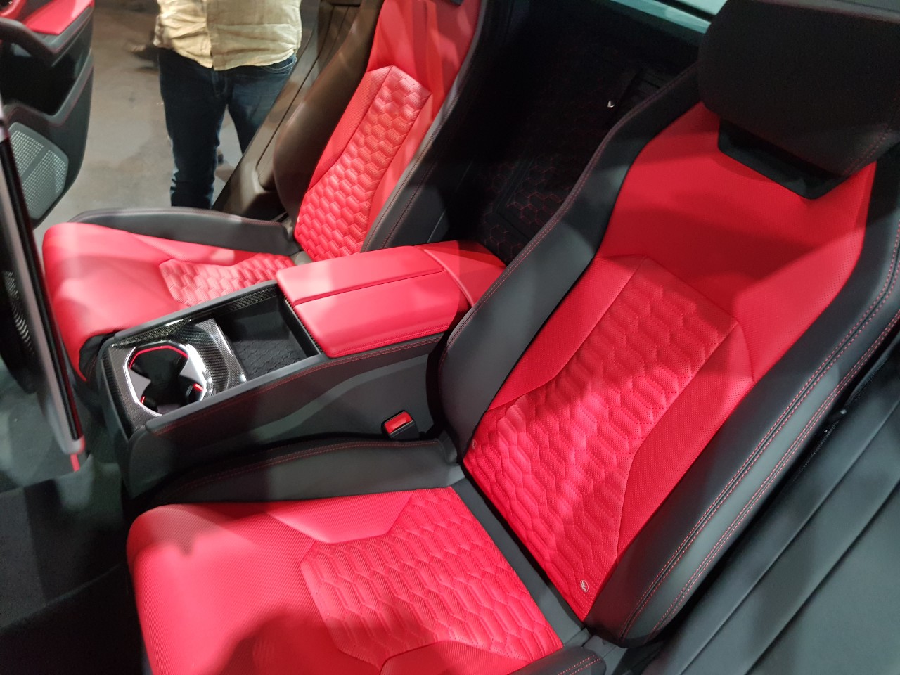 Lamborghini Urus rear seats elevated view India launch