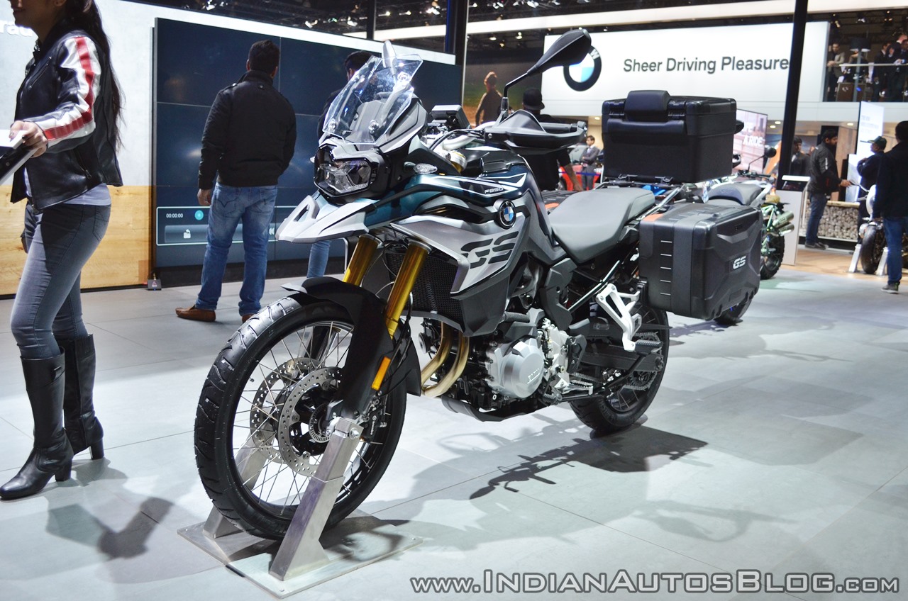 BMW F 850 GS front left quarter at 2018 Auto Expo