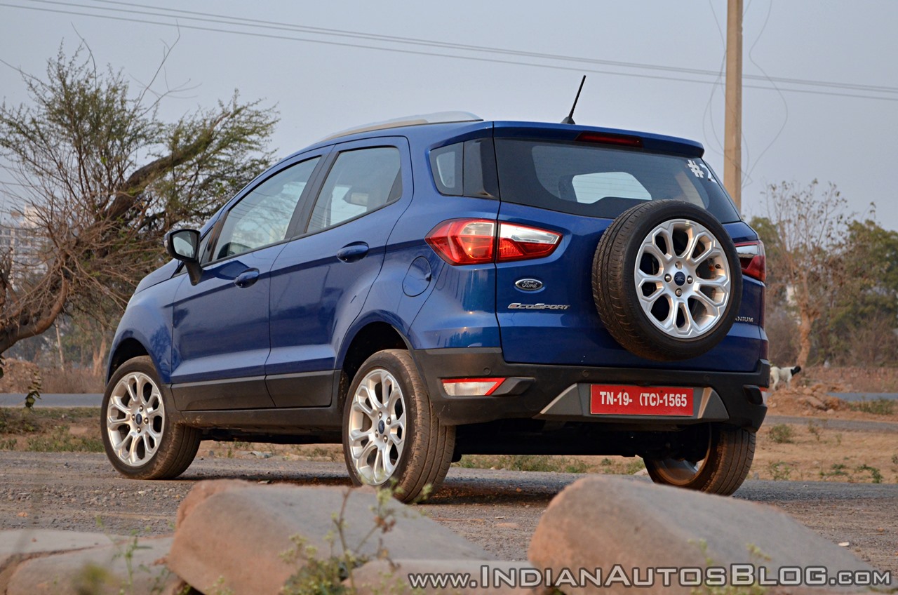 Ford Ecosport Petrol At Review Rear Angle