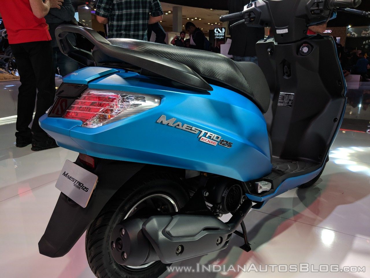 Hero Maestro Edge 125 logo at 2018 Auto Expo