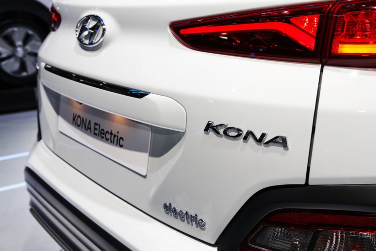Hyundai Kona Electric tailgate at 2018 Geneva Motor Show