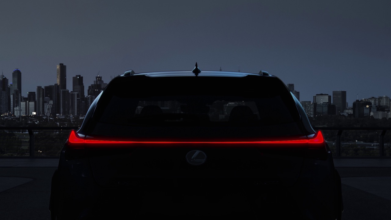 Lexus UX tail light teaser