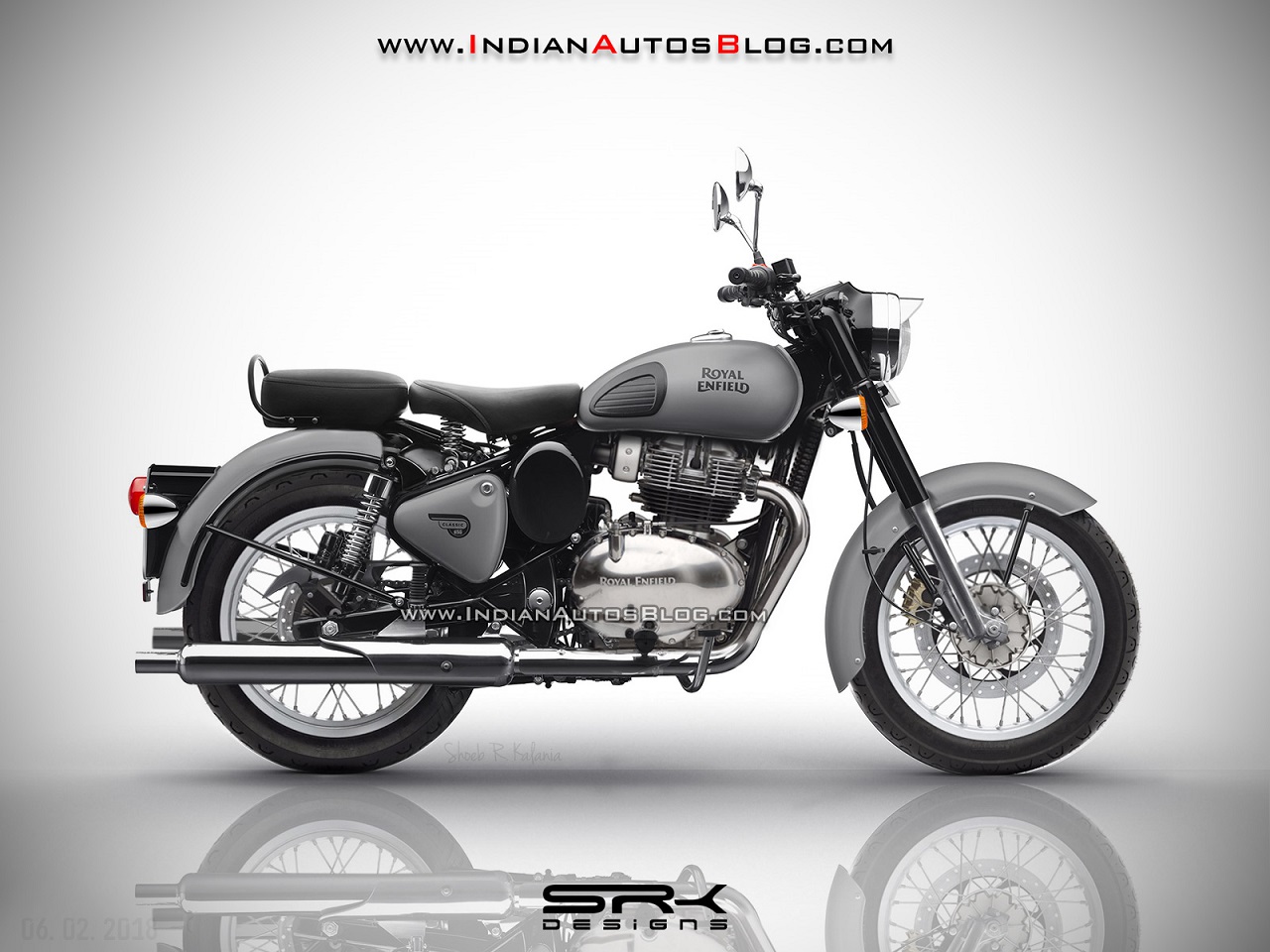 Royal Enfield Classic 650 Twin Cylinder Motorcycle Iab Rendering