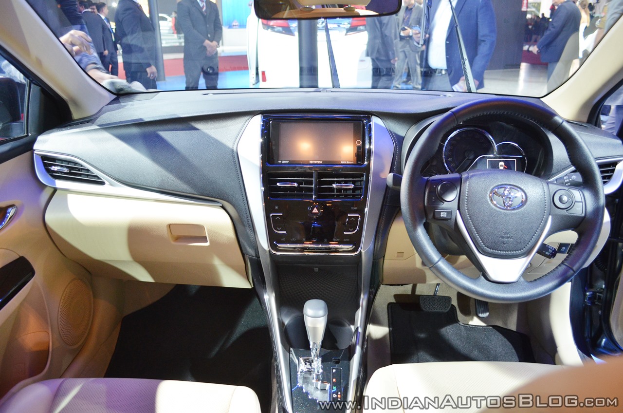 Toyota Yaris dashboard at Auto Expo 2018
