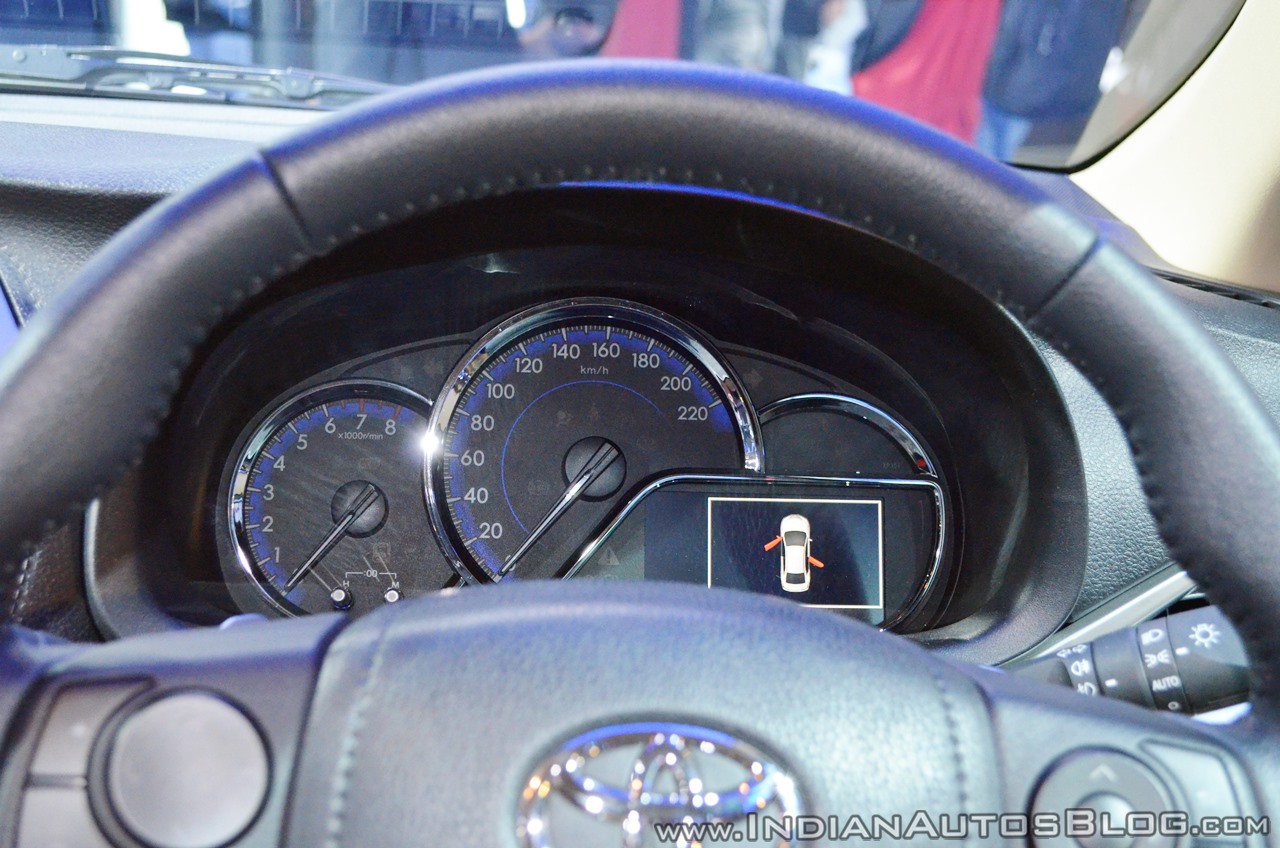 Toyota Yaris instrument panel at Auto Expo 2018