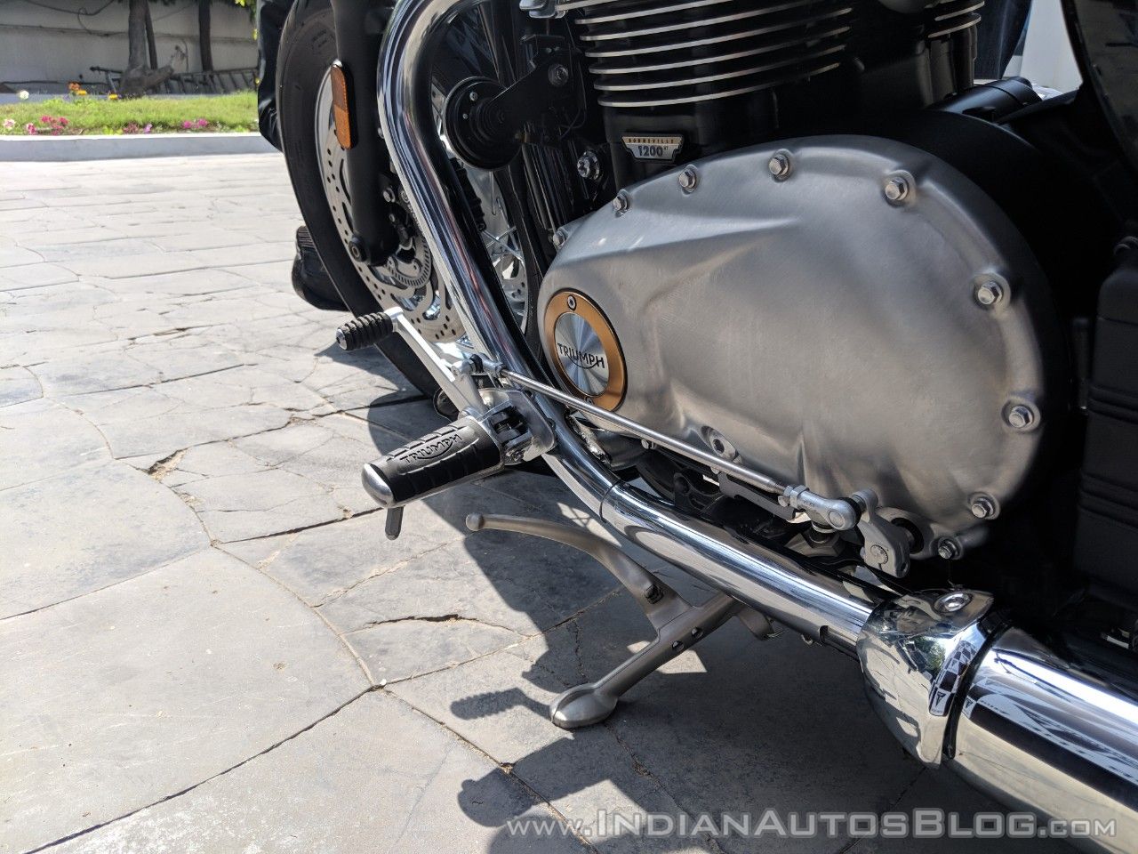Triumph Bonneville Speedmaster India launch foot peg