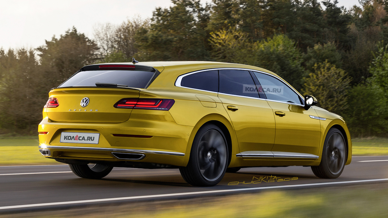 VW Arteon Shooting Brake rear three quarters rendering