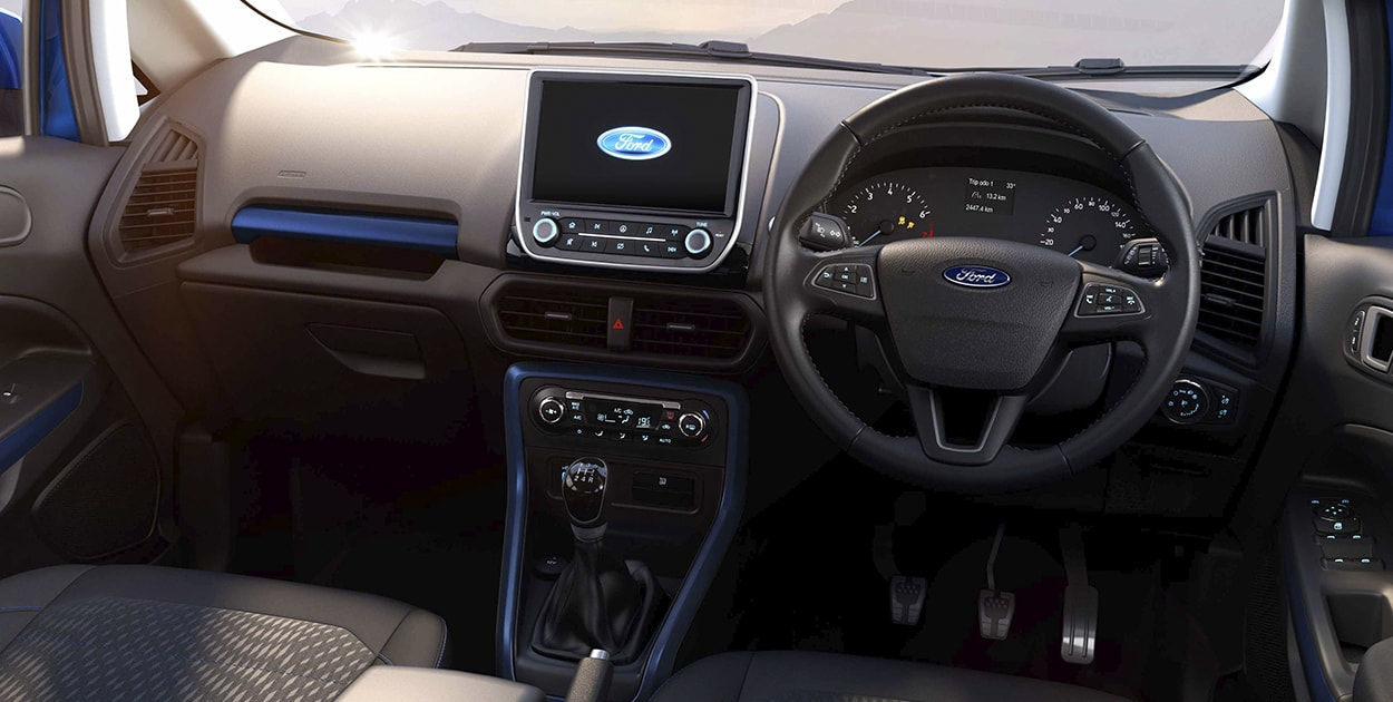 ford ecosport blue interior