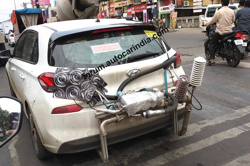 Hyundai I30 Spotted In Pune Fitted With Emission Test Equipment