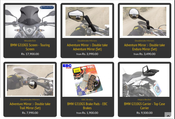 BMW GS aftermarket with prices revealed