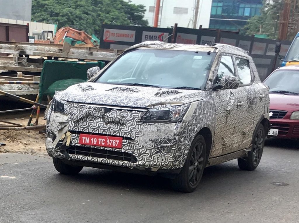 Mahindra S201 (SsangYong Tivoli derivative) spy shot front three quarters