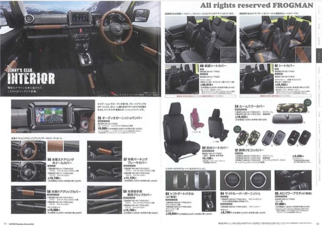 Suzuki Jimny & Jimny Sierra accessories brochures reveal