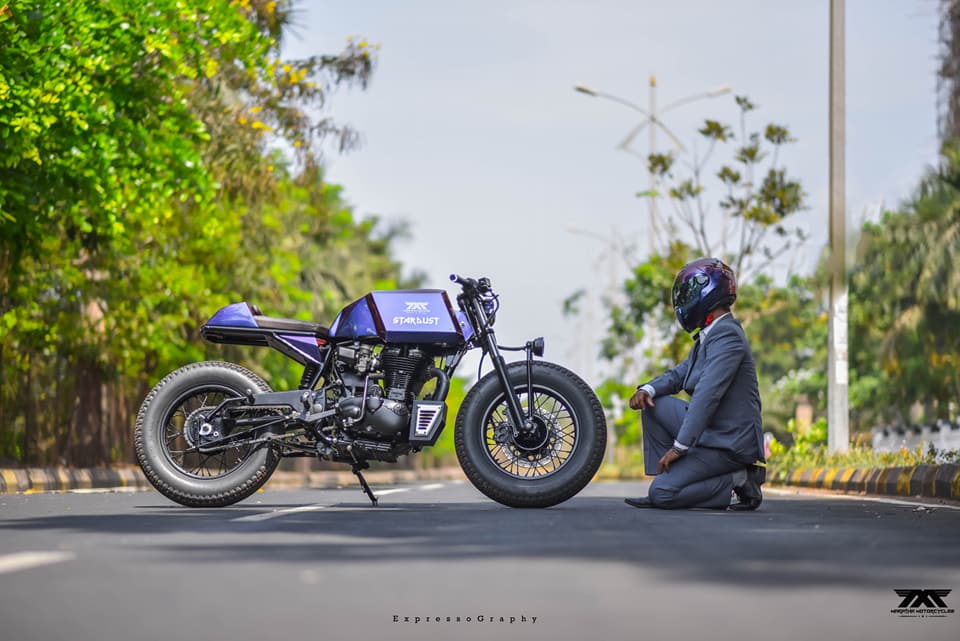 Custom Royal Enfield Stardust caf racer by