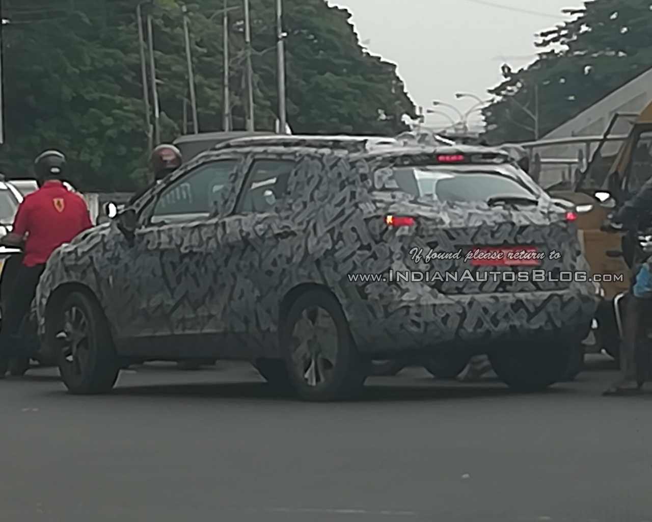 Nissan Kicks rear three quarters spy shot India