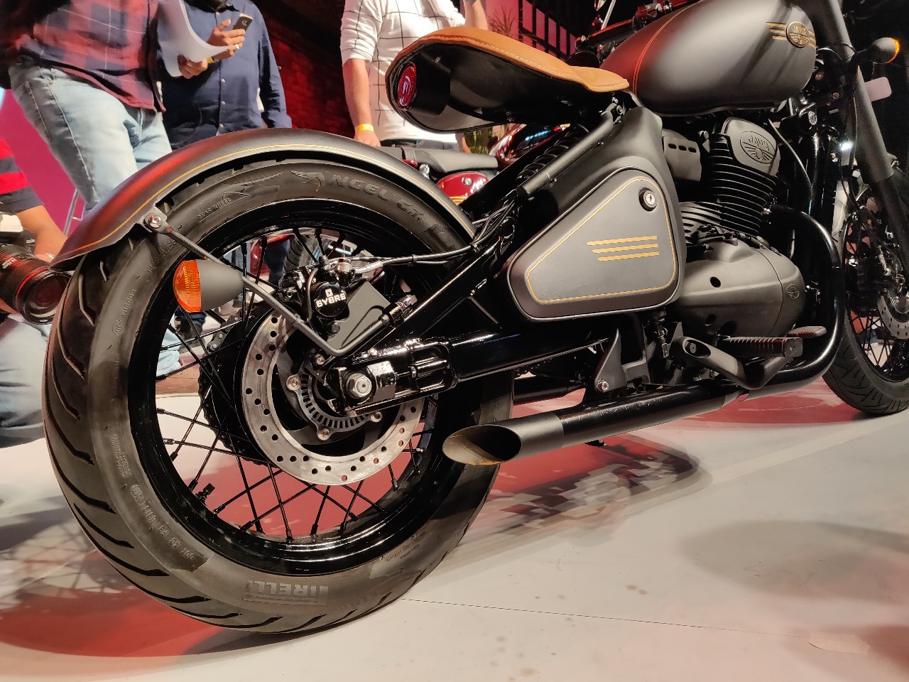 Jawa Perak Bobber Rear Tyre And Swingarm