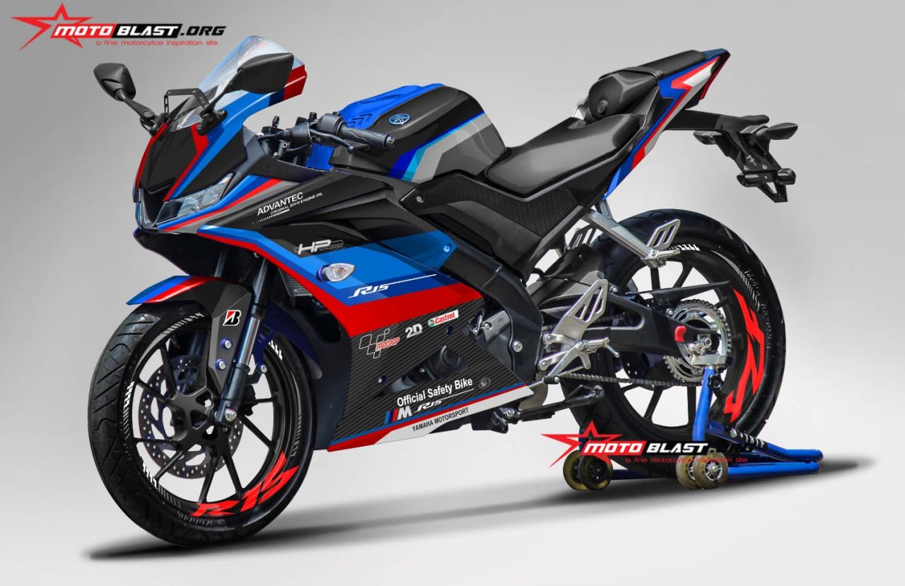 Yamaha R15 V3 gets BMW MotoGP safety bike inspired decals