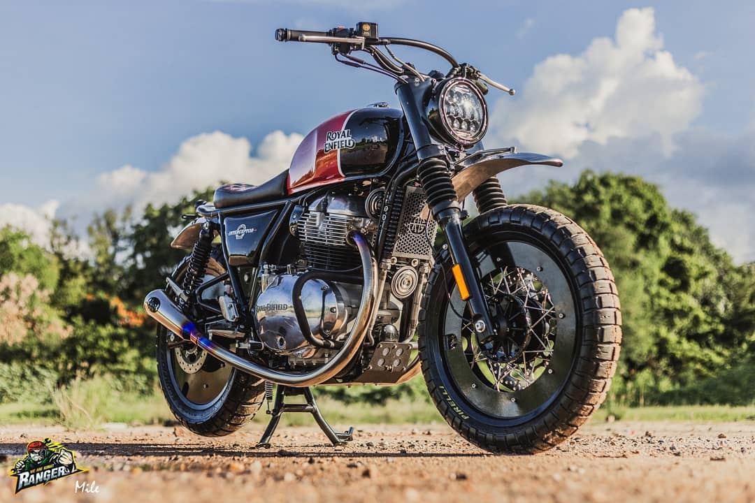 Modified Royal Enfield Interceptor INT 650 is ready for an adventure