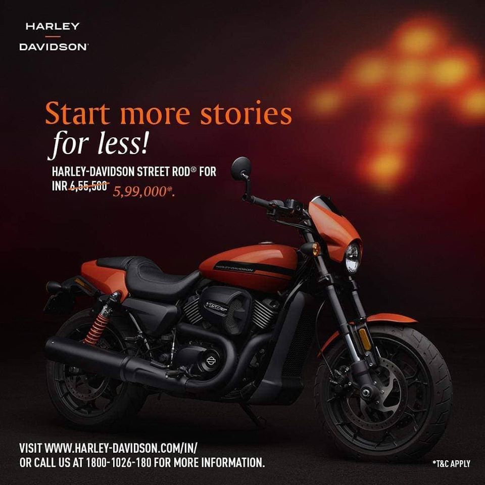 2020 Harley Davidson Street Rod Available At A Flat Discount Of Inr 55 500