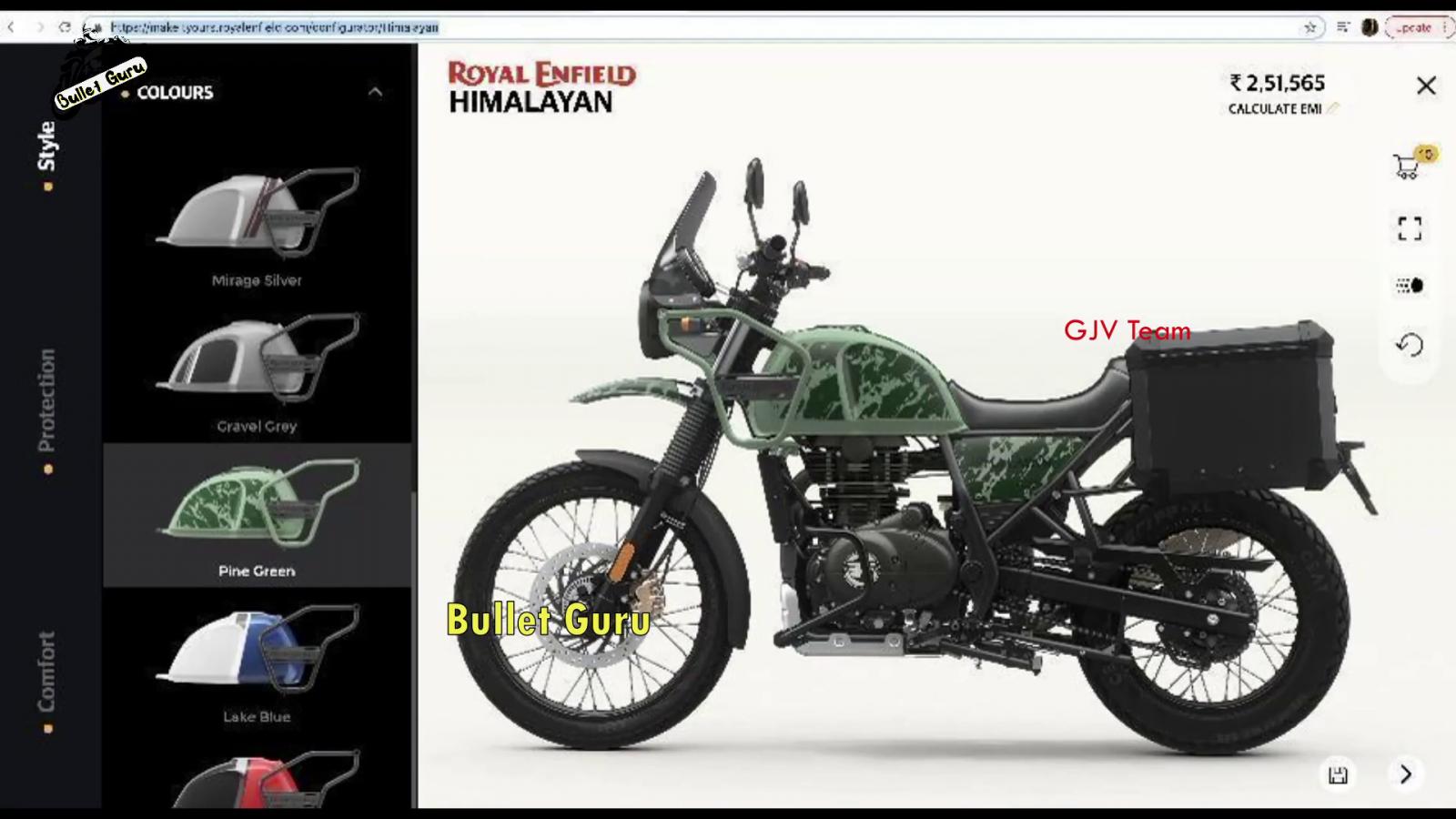 Royal enfield himalayan bike shop colours