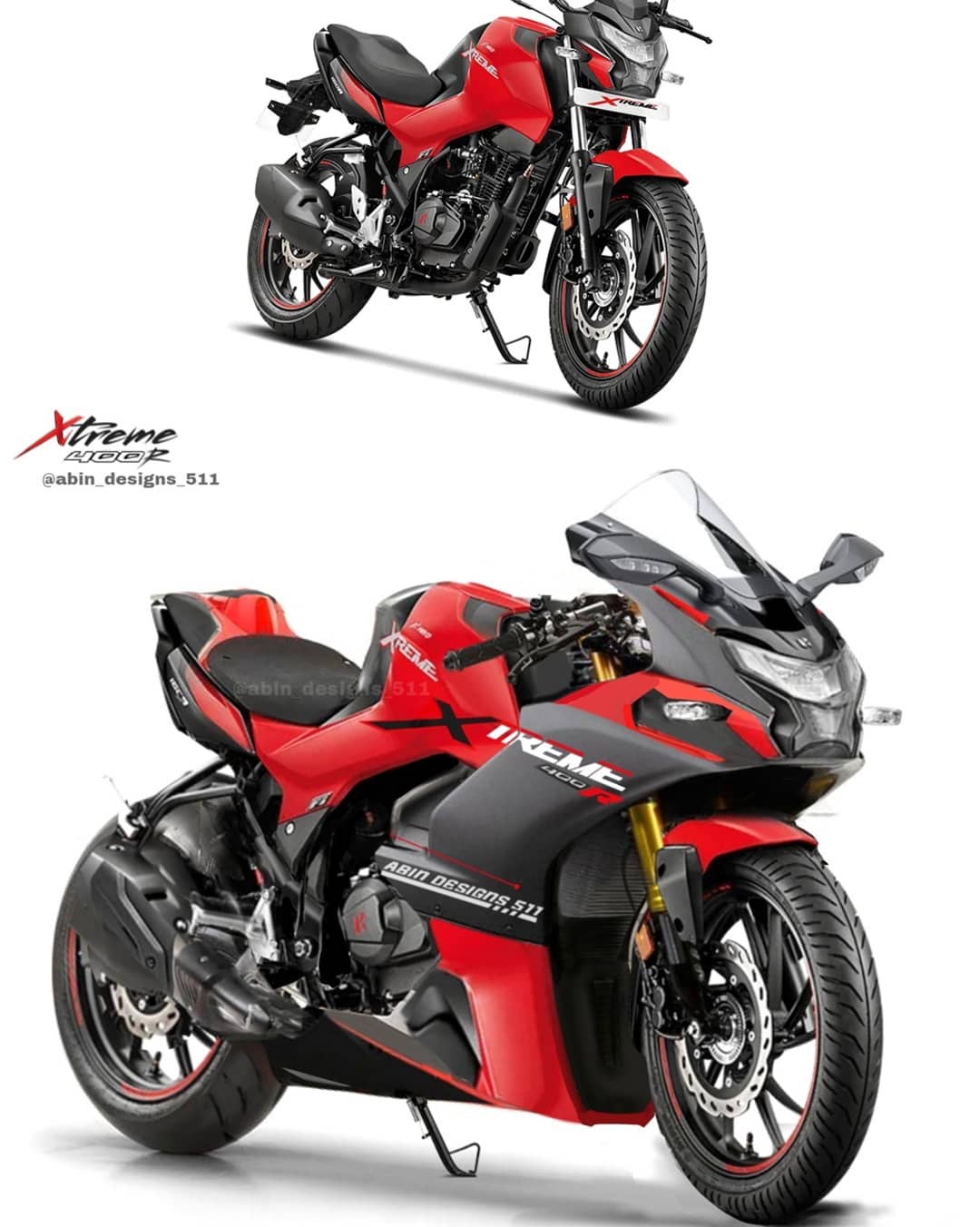 Hero Xtreme 160r With 400cc Engine Amp Full Fairing Digitally Imagined