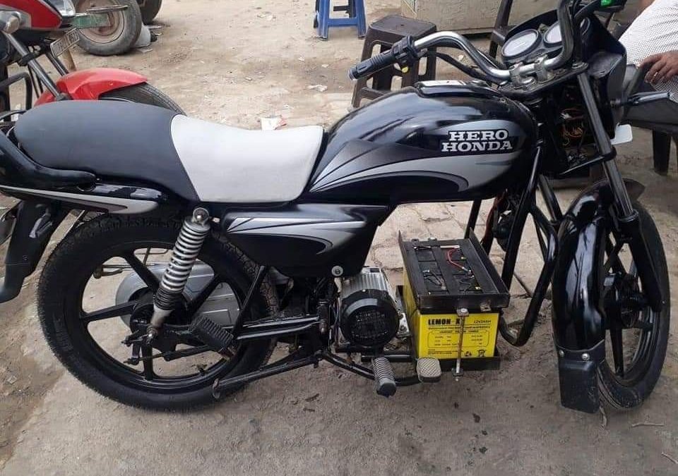 hero honda splendor electric bike price