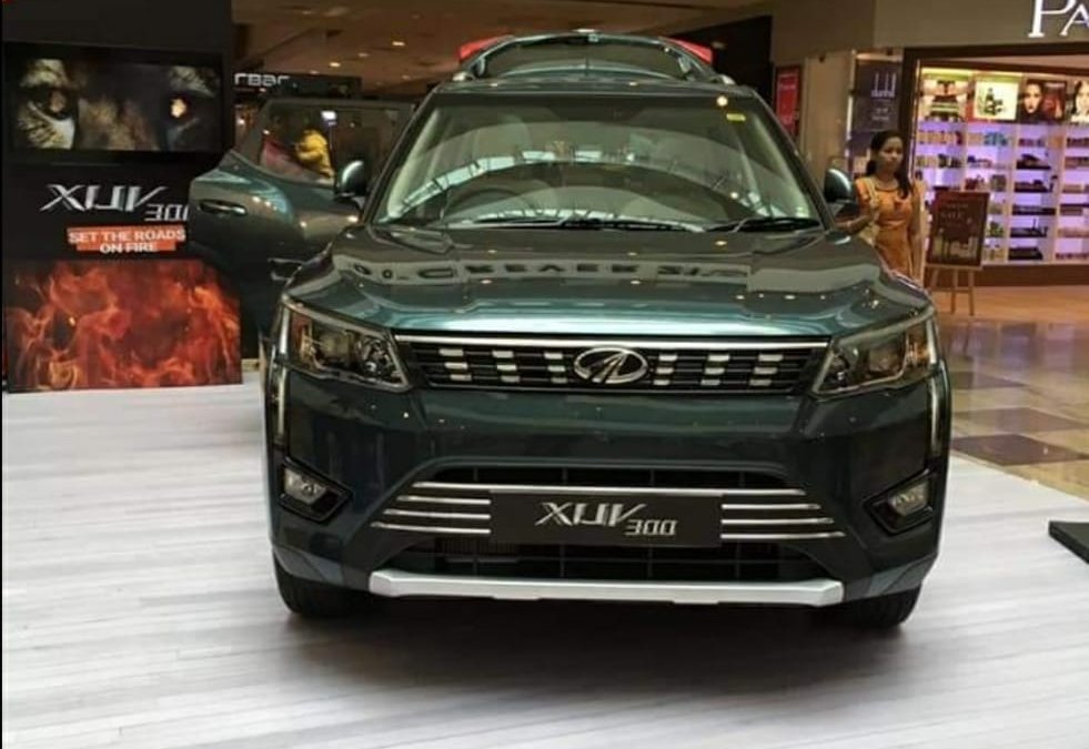 Mahindra XUV300 in rangetopping W8 grade showcased at a mall