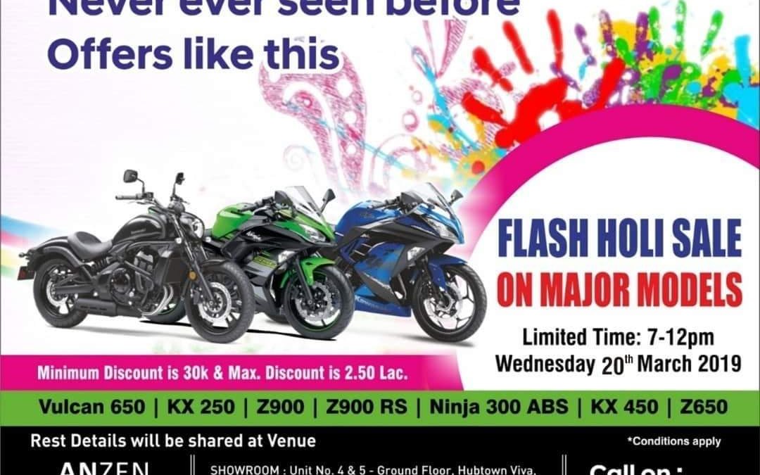 Kawasaki Mumbai announces flash sale for Holi; offers