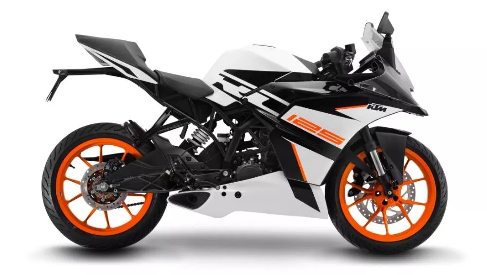 Indian-spec white KTM RC125 