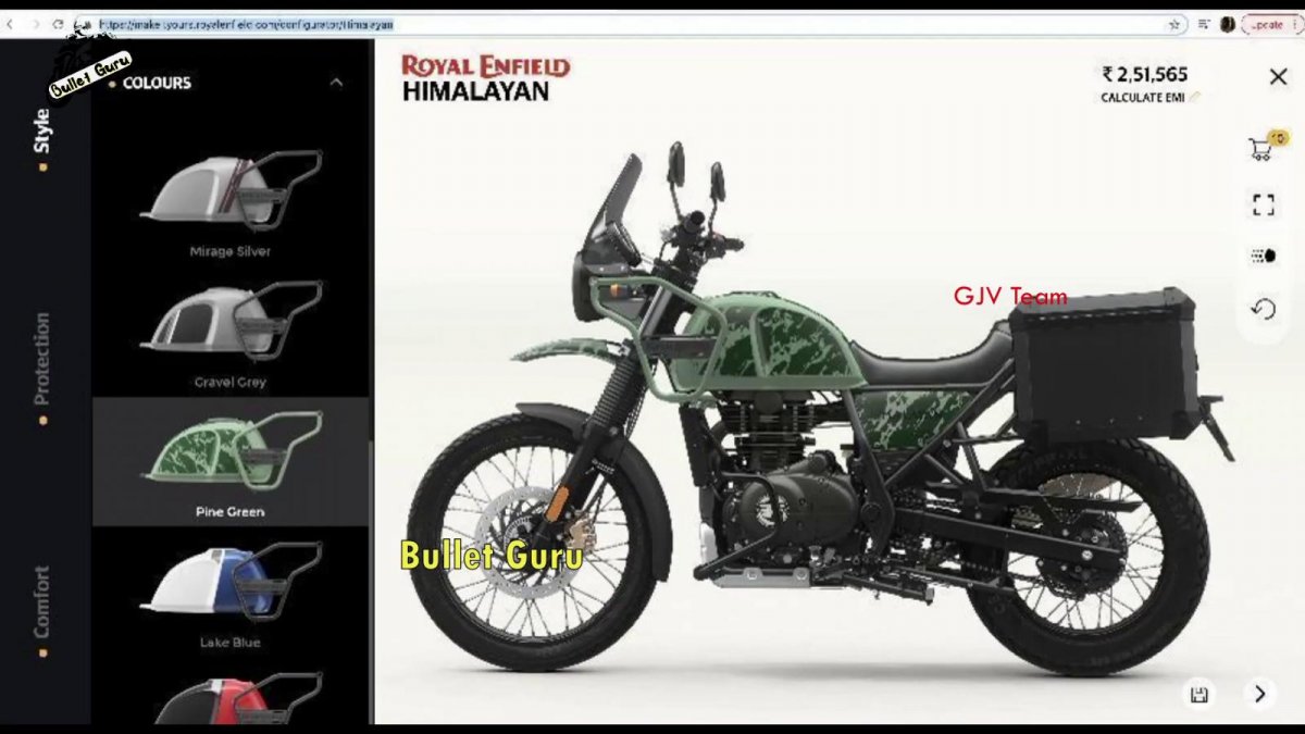 Royal enfield deals himalayan colours available