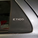 Toyota Etios Facelift quarter glass nameplate