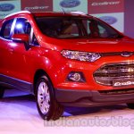 Ford EcoSport launched in India Mars Red front three quarter