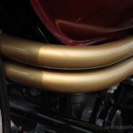 Twin golden tubes of the Mahindra Centuro