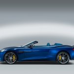 side of the Aston Martin Vanquish Volante with top down