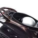 Under seat storage of the Yamaha D'elight scooter