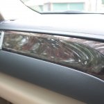 Toyota Camry Hybrid faux wood appointment on the dashboard