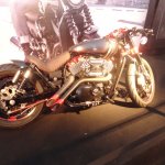 Harley Davidson Street 750 customized side view at The India Bike Week 2014