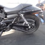 Harley Davidson Street 750 saddle and rear seat at The India Bike Week 2014