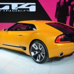 Kia GT4 Stinger concept at 2014 NAIAS rear quarter 3