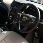 Hyundai Santa Fe India demo car spied steering