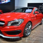 Mercedes CLA 45 AMG front three quarters at Auto Expo 2014