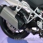 Suzuki V-Strom 1000 ABS exhaust at 2014 Auto Expo